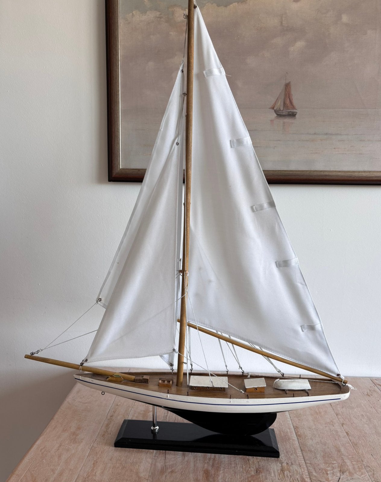 Prachtig Zeilboot Model - Handgemaakt Houten Schip, Ophalen, Zo goed als nieuw, Groter dan 1:32, Overige merken