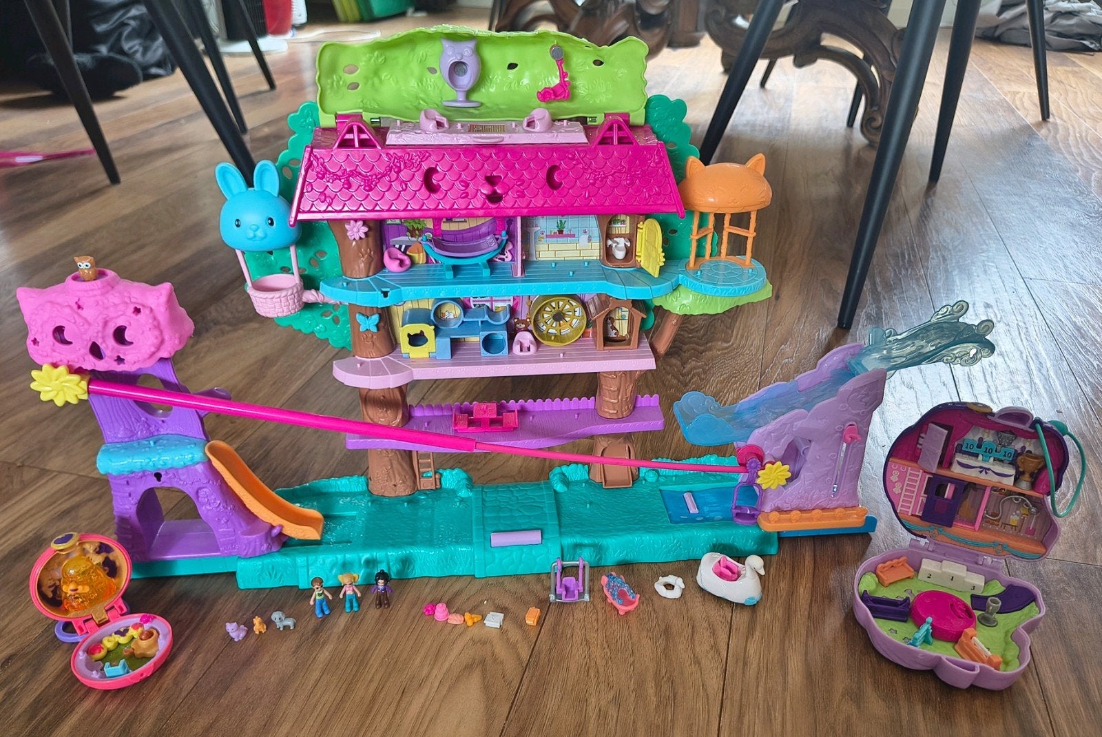 Polly Pocket pet adventure treehouse, Ophalen of Verzenden, Zo goed als nieuw, Poppenhuis