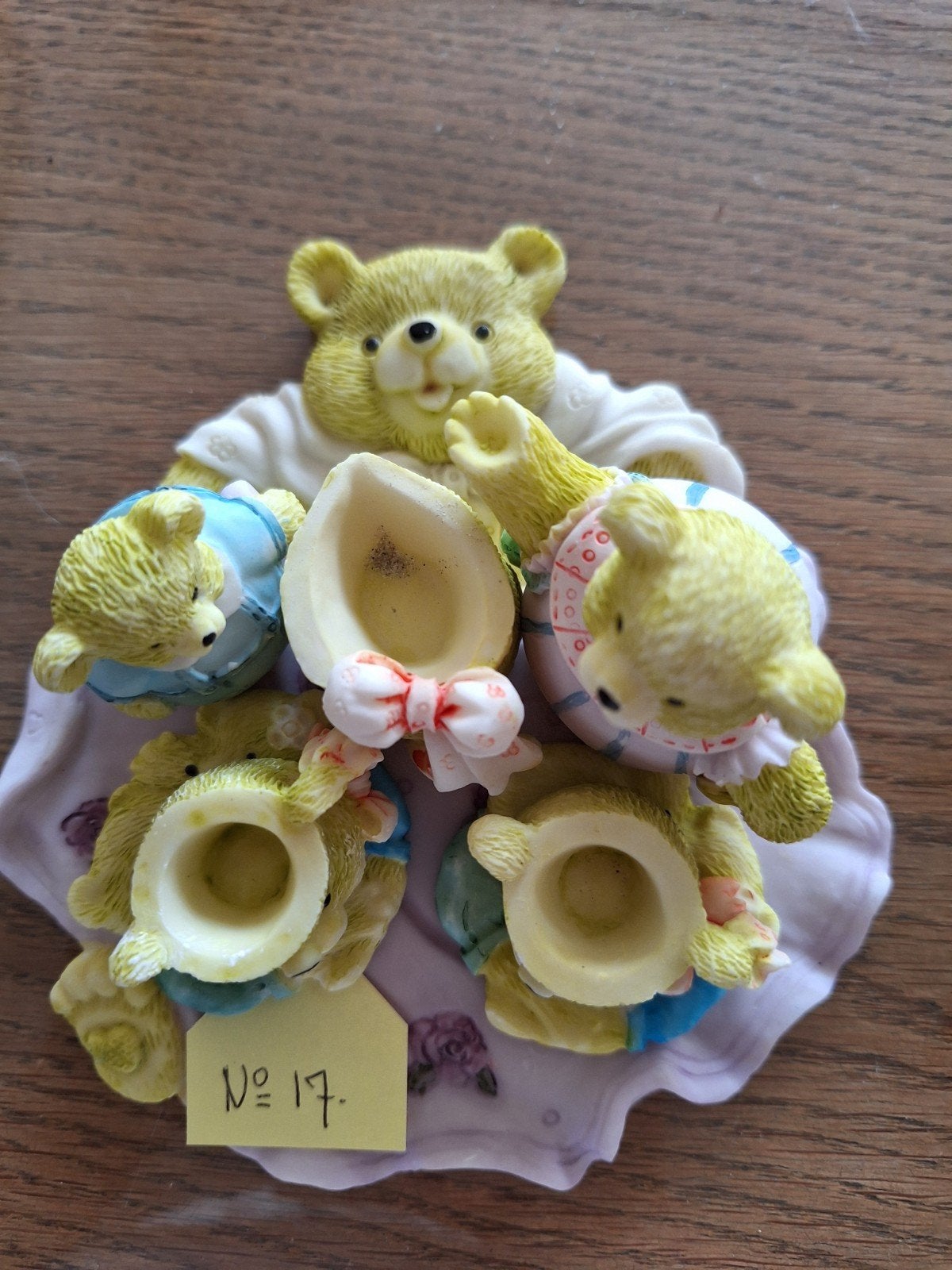 Cherished Teddies theekransje beeldje nr. 17, Verzamelen, Beren en Cherished Teddies, Ophalen of Verzenden