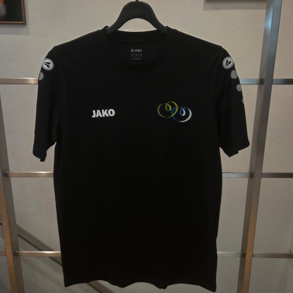 Zwart JAKO sportshirt korte mouw – maat M – goede staat, Kleding | Heren, Maat 48/50 (M), Zwart, Ophalen of Verzenden, Zo goed als nieuw