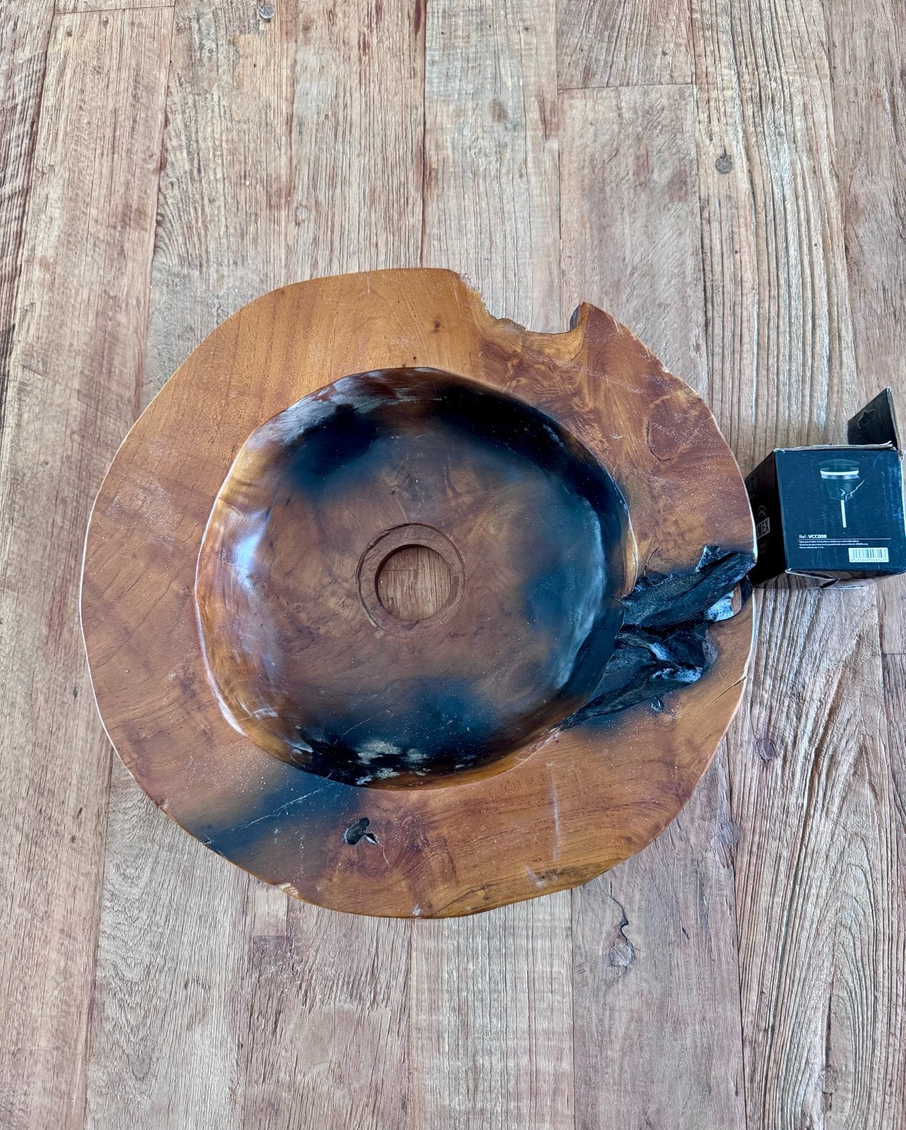 Massieve houten waskom Ø40cm, Ophalen of Verzenden, Nieuw