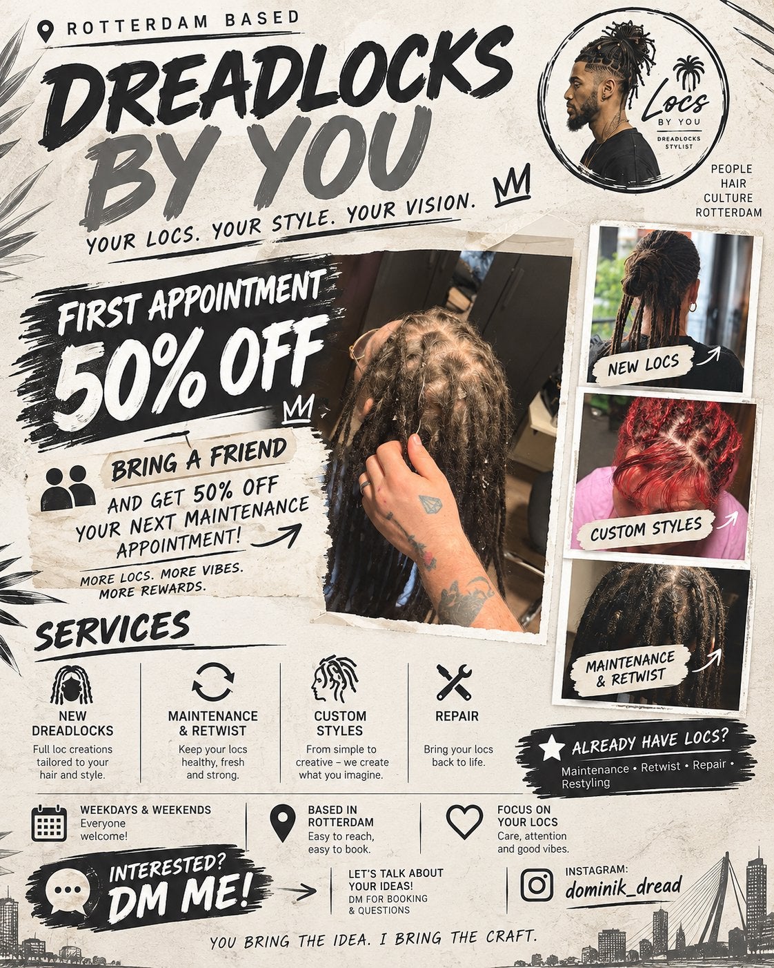 Dreads maaken/ Dreadlock, Verzenden, Nieuw