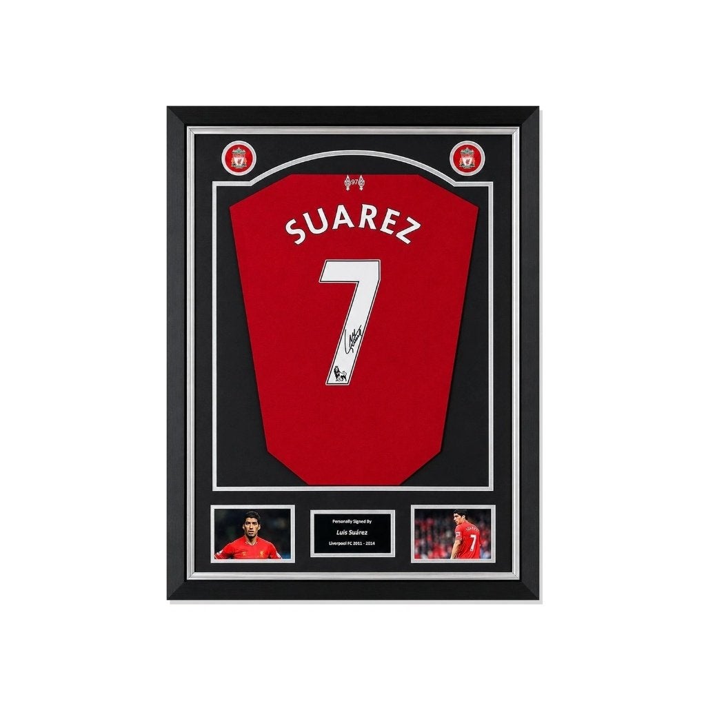 Suárez – gesigneerd Liverpool FC 2025-26 shirt Deluxe Frame, Buitenlandse clubs, Shirt, Info@sportmemorabilianetherlands.com, Nieuw
