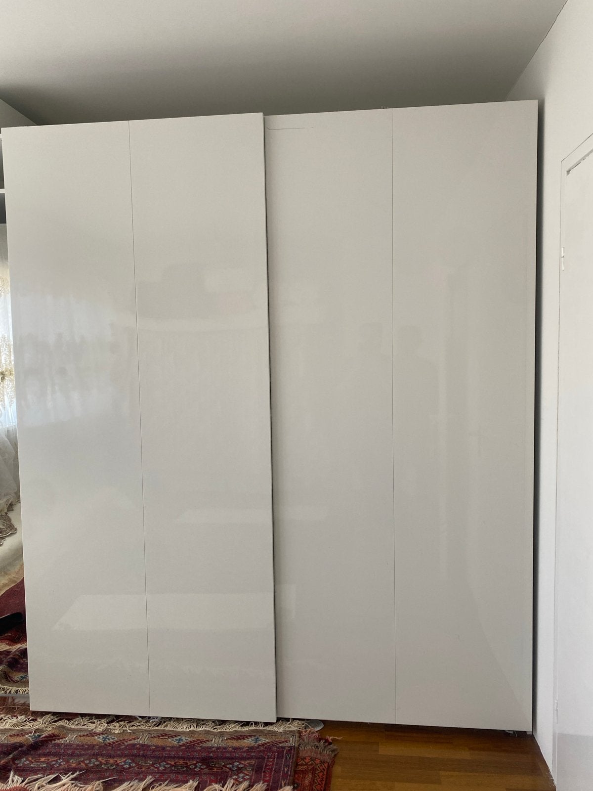IKEA hasvik Schuifdeurkast 200x236cm - Wit Hoogglans, Ophalen, Overige materialen, Gebruikt, 200 cm of meer