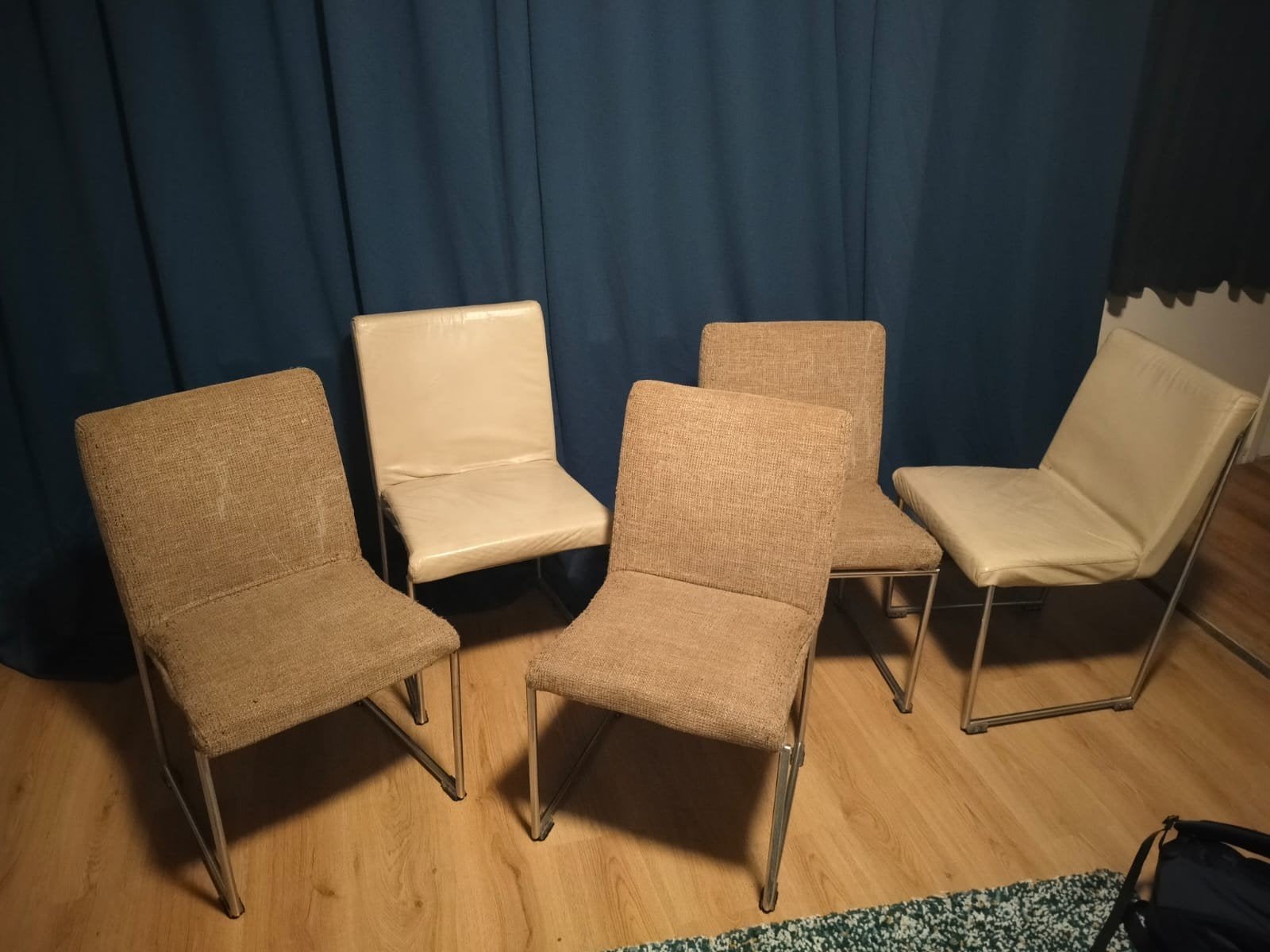 Set van 5 Harvink eetkamerstoelen, Huis en Inrichting, Ophalen, Gebruikt, Overige kleuren, Leer