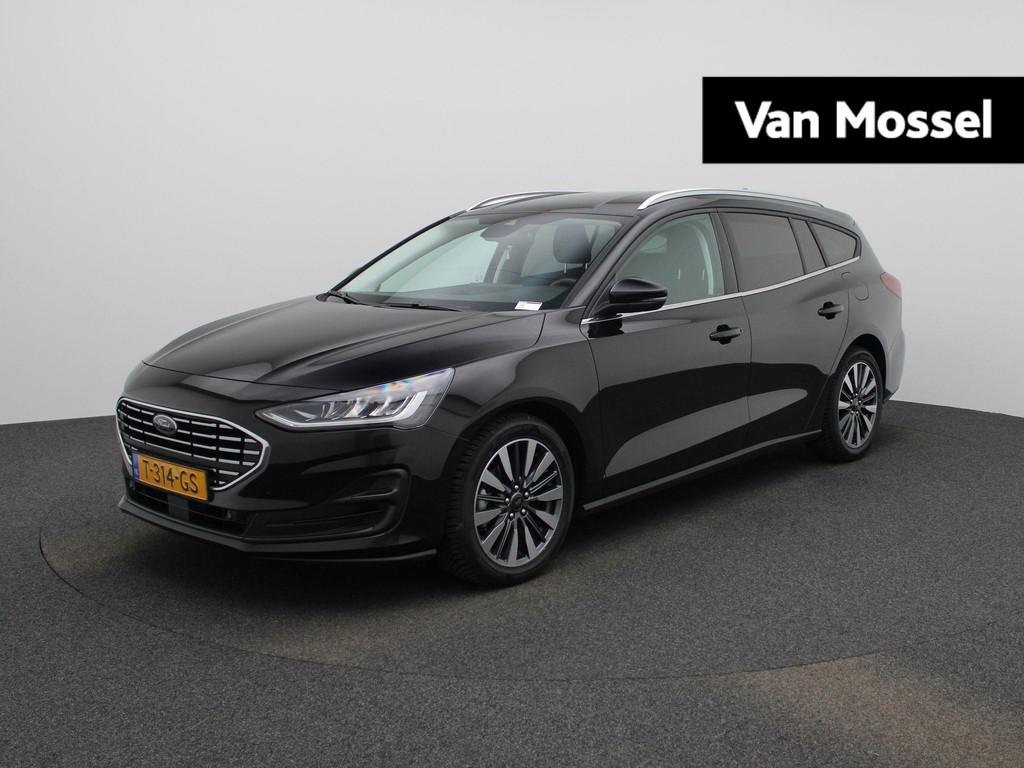 Ford Focus Wagon 1.0 EcoBoost Hybrid Titanium X | Apple/Andr, Auto's, 12 maanden, Gebruikt, Euro 6, Zwart