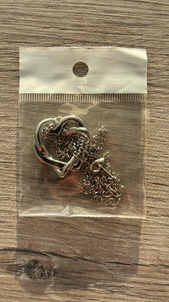Swarovski Elements ketting met hanger in de vorm van hart, Met hanger, Nieuw, Ophalen of Verzenden, Zilver