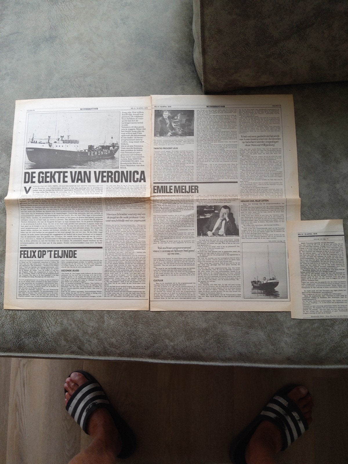 De gekte van Radio Veronica  A3  formaat, Verzamelen, Muziek, Artiesten en Beroemdheden, Ophalen of Verzenden, Boek, Tijdschrift of Artikel