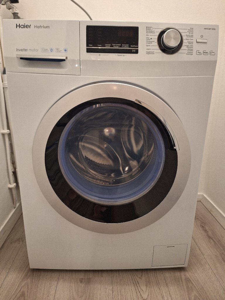 Wasmachine (Hatrium), Gebruikt, Voorlader, 85 tot 90 cm, Ophalen