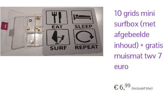 surfbox aanbieding+muismat kado maar €7 & sdm verlenger €45, Watersport en Boten, Ophalen, Nieuw, Zeil