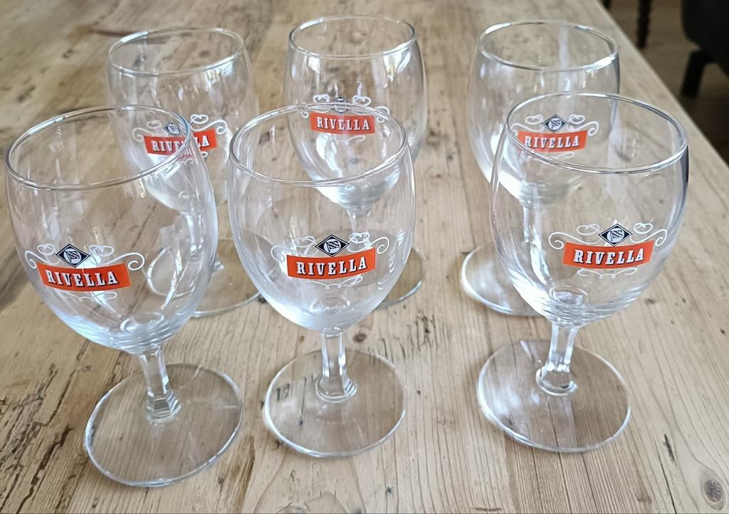 Set van 6 Vintage Rivella Glazen, Verzamelen, Ophalen of Verzenden