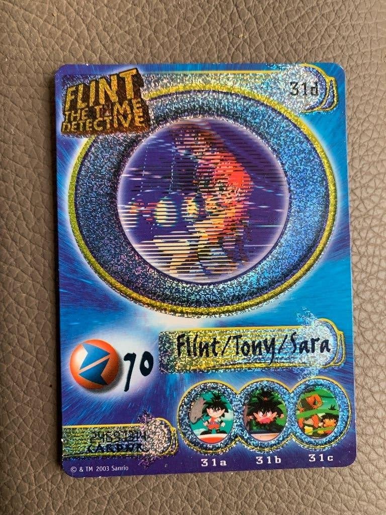FOX KIDS card 2003 31d Flint/Tony/Sara glitter, Verzamelen, Verzenden, Zo goed als nieuw