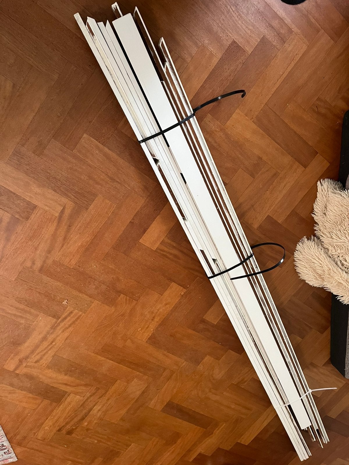 Gratis af te halen: ca 20m witte hardhouten plinten 52x14mm, Ophalen, Gebruikt, Minder dan 25 mm, Overige typen
