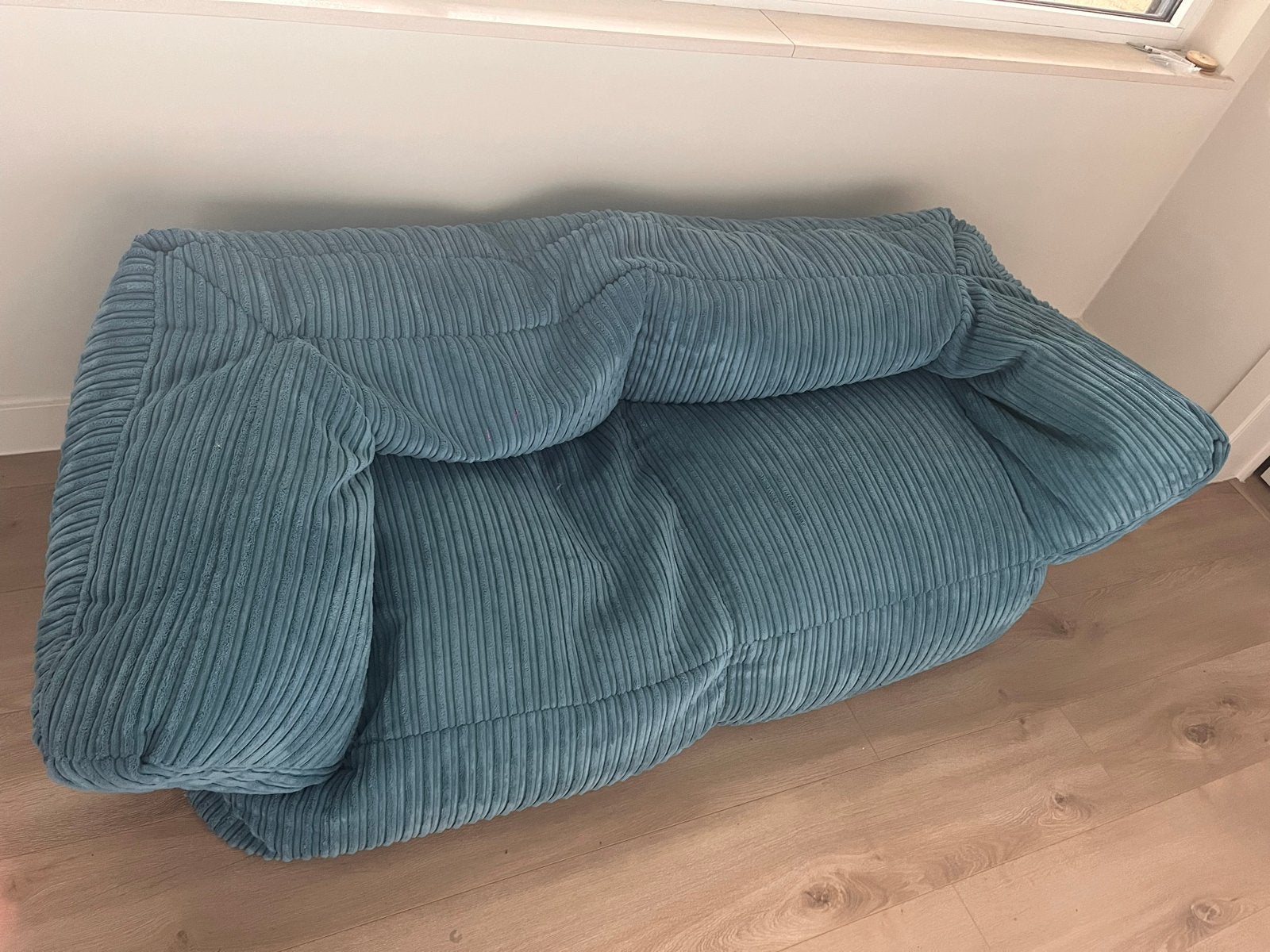 Big Bertha Albert 2-persoons zitzak - Corduroy Teal, Huis en Inrichting, Ophalen, Zo goed als nieuw, Groen, Zitzak