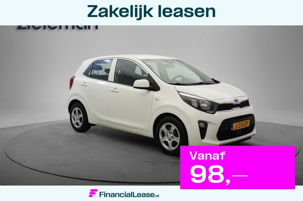 Kia Picanto 1.0 DPI ComfortLine 5 Deurs - Airco, Cruise, Voorwielaandrijving, Gebruikt, Met garantie (alle), Wit