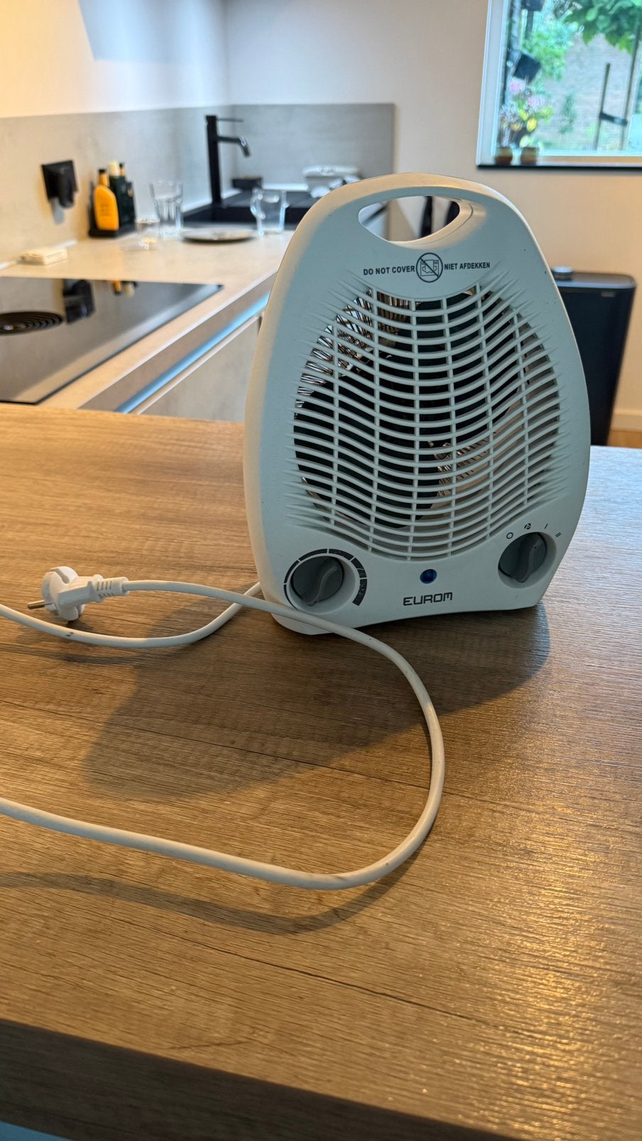 Eurom ventilatorkachel – 2000W – wit – goede staat, Ophalen, Zo goed als nieuw, Tafelventilator