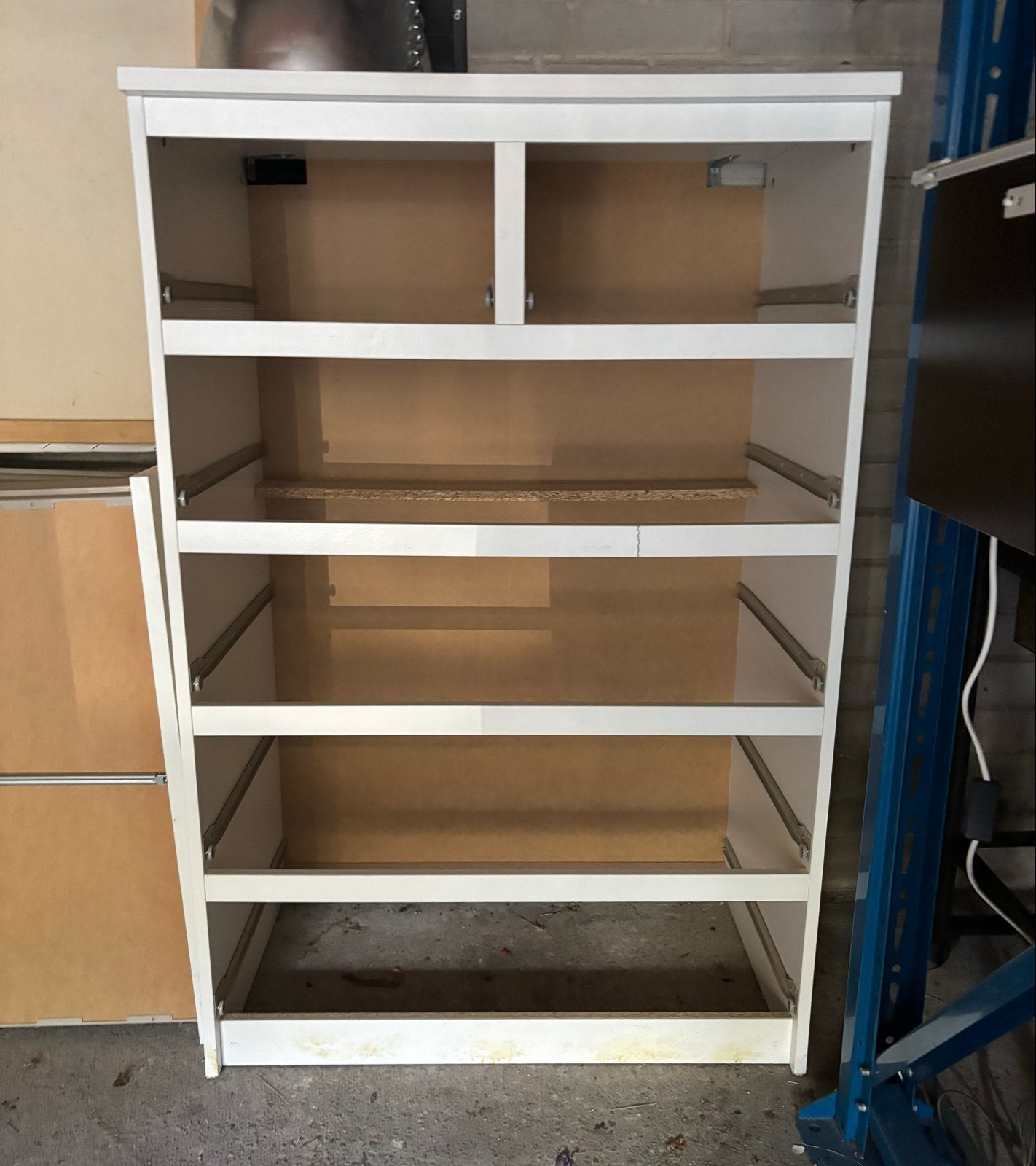 IKEA MALM ladekast wit - 6 lades (latje gebroken), Ophalen, Gebruikt, 5 laden of meer, 100 tot 150 cm