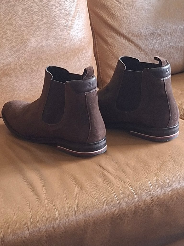 Merk schoenen nubuck leer maat 45, kleur bruin., Bruin, Verzenden, Zo goed als nieuw, Boots