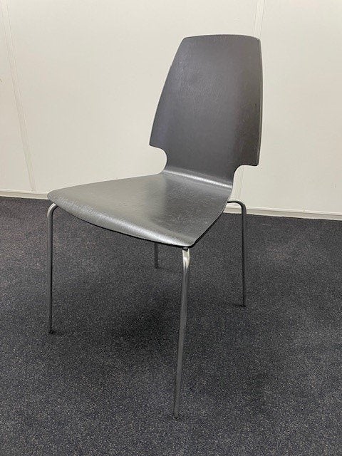 Set van 5 IKEA Vilmar eetkamerstoelen hout zwart, Ophalen, Gebruikt, Zwart, Modern