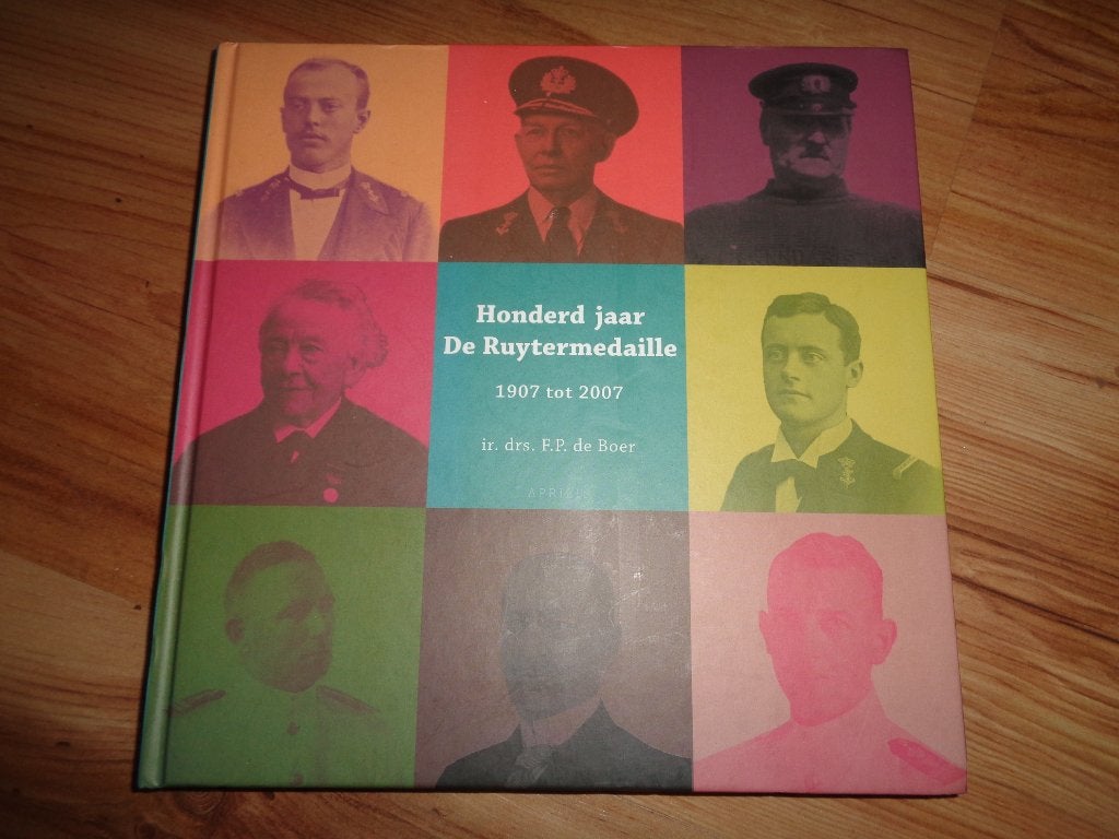 Honderd jaar de Ruytermedaille medaille De Boer, Verzenden, Landmacht, Nederland, Boek of Tijdschrift