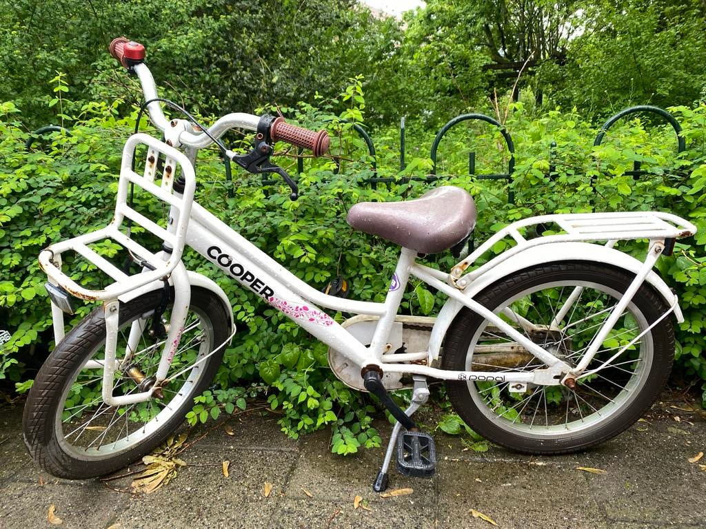 Popal Cooper 18 inch meisjesfiets, Ophalen, Terugtraprem, Gebruikt, Handrem