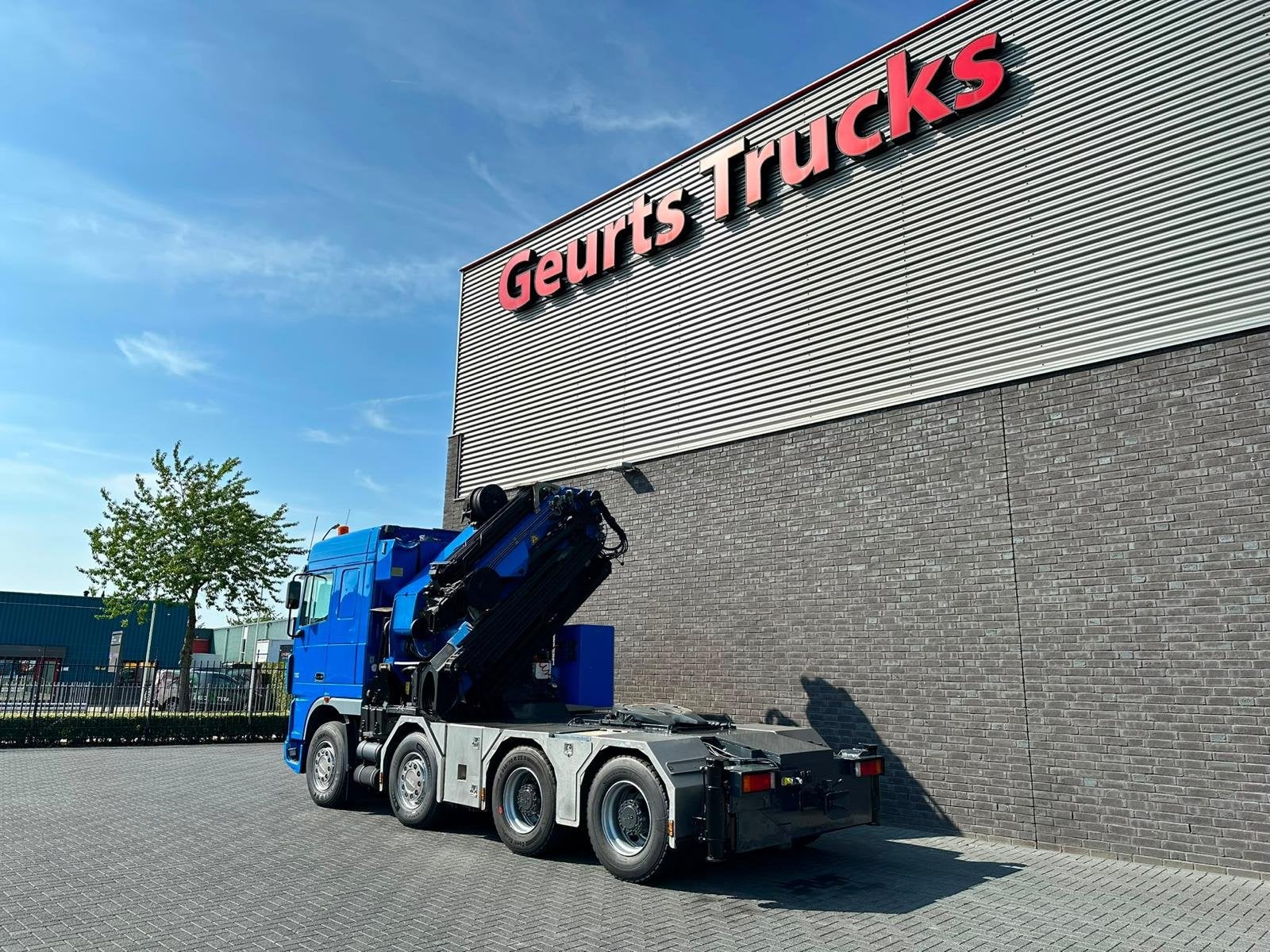 DAF XF 480 8X4 TREKKER-BAKWAGEN COMBI + PALFINGER PK 85002 E, Auto's, Achterwielaandrijving, 653 pk, Blauw, Bedrijf
