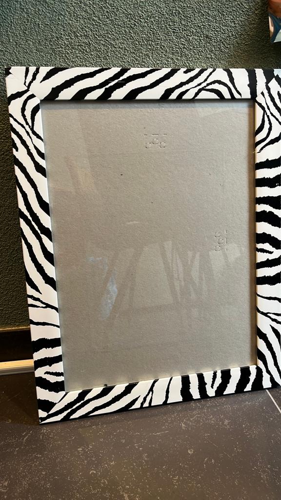 Fotolijst zebraprint, Ophalen of Verzenden, Gebruikt