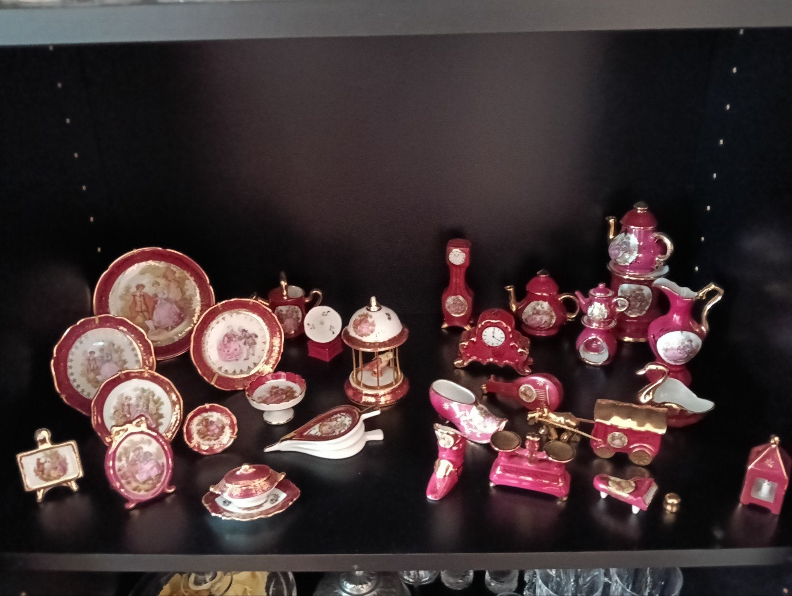 Prachtige Limoges porseleinen miniaturen - complete set, Ophalen of Verzenden
