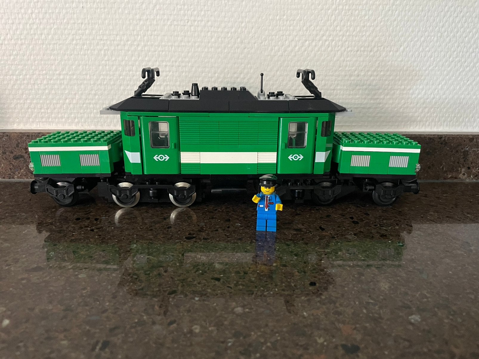 Lego trein 9v crocodile locomotive, MOC (eigen creatie), Lego, Ophalen of Verzenden, City