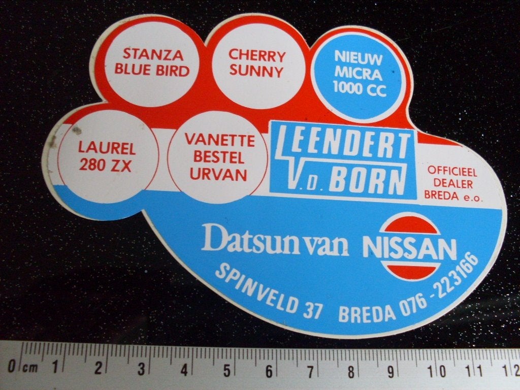 sticker Leendert v.d. Born officieel dealer breda e.o., Verzenden, Zo goed als nieuw, Bedrijf of Vereniging
