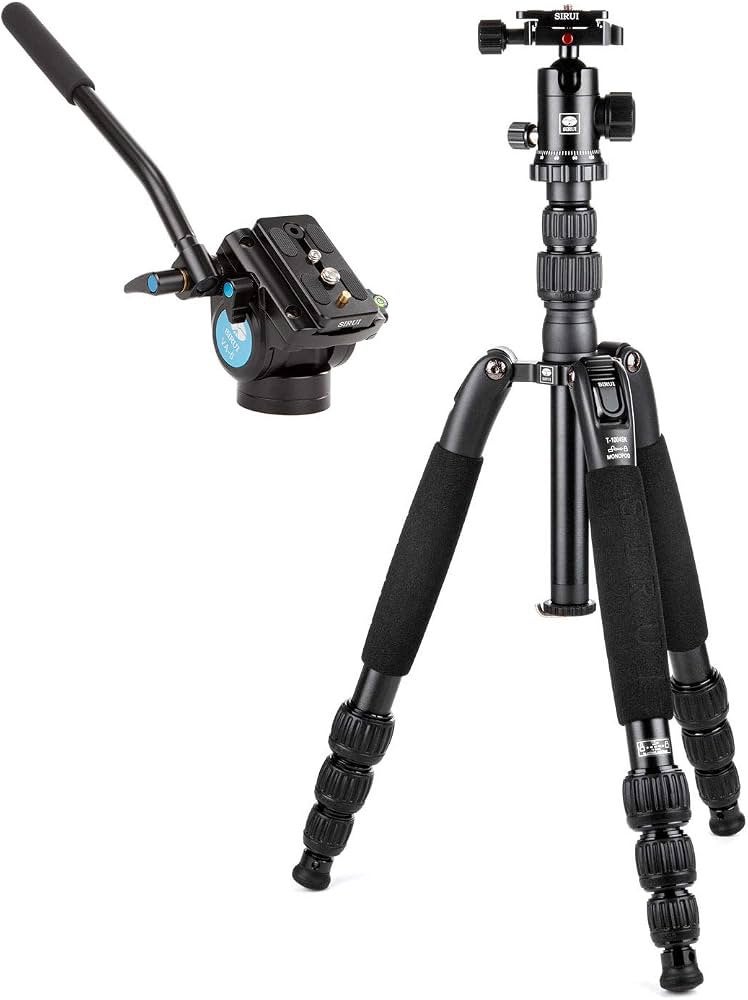 Sirui T-1004SK statief + balhoofd + video kop, Ophalen, Monopod functie, Driepoot, Zo goed als nieuw