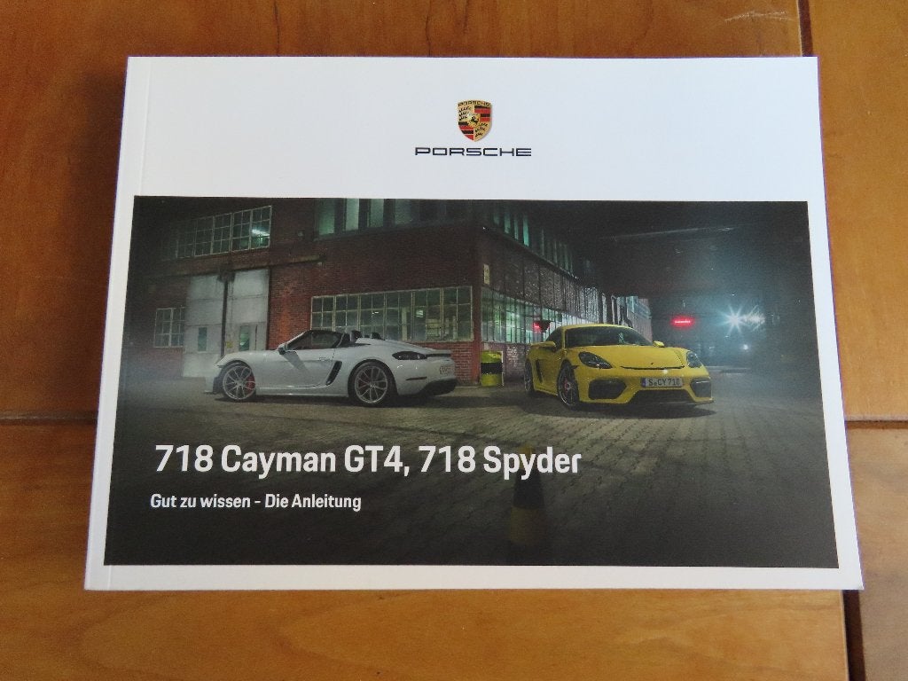 Nieuw instructieboek Porsche 718 Cayman GT, 718 Spyder 2020, Ophalen of Verzenden