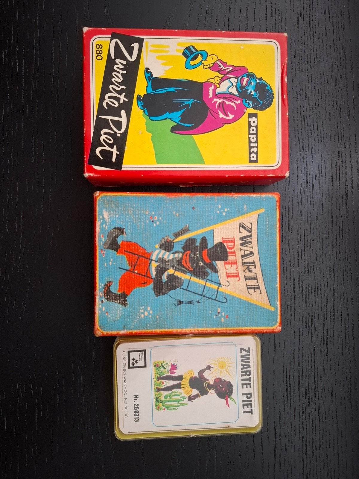 Vintage Zwarte Piet spellen - 3 stuks, Drie of vier spelers, Ophalen of Verzenden, Gebruikt, Diverse