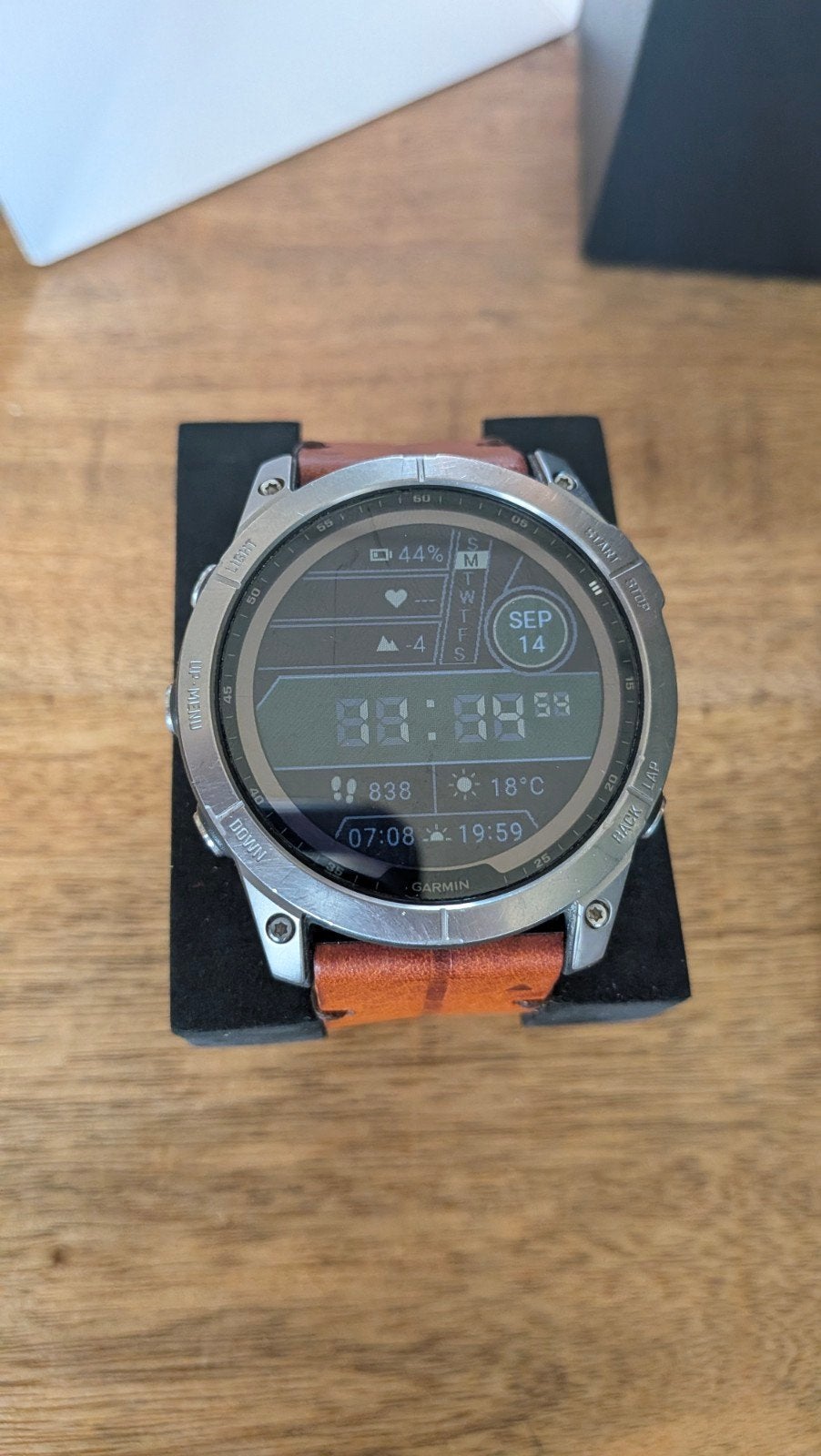 Garmin Fenix 7X Sapphire Solar Titanium Smartwatch MIP, Garmin, Ophalen of Verzenden, Zo goed als nieuw, Waterdicht
