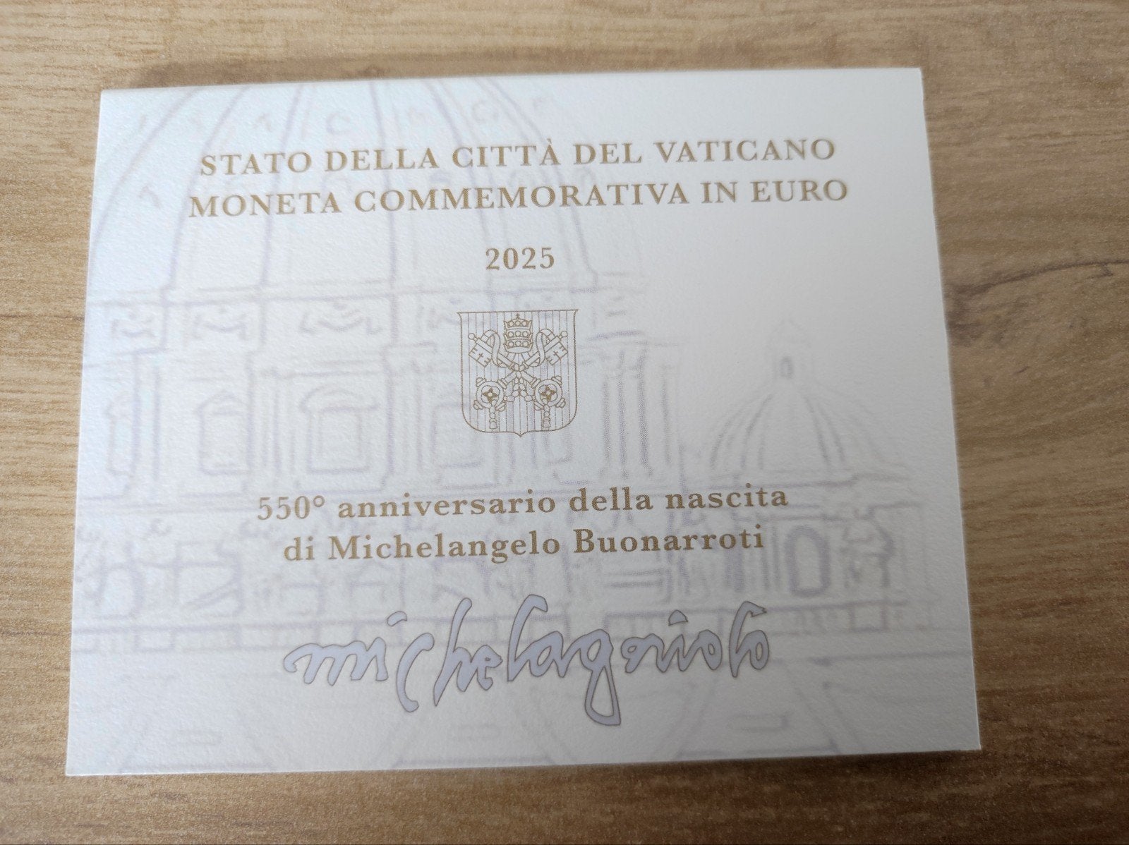 Vaticaan. 2 euro 2025 BU.550e geboortedag van Michelangelo, Verzenden, Vaticaanstad, 2 euro