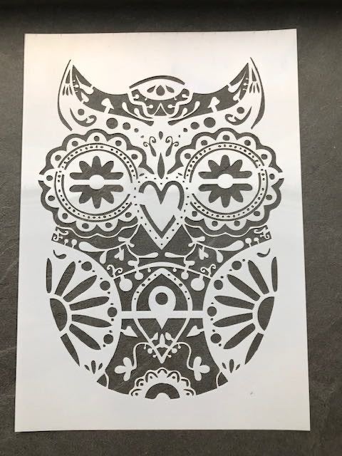 Mandala uil stencil van plastic a4 sjabloon, Verburgt Vintage, Overige typen, Nieuw, Ophalen of Verzenden