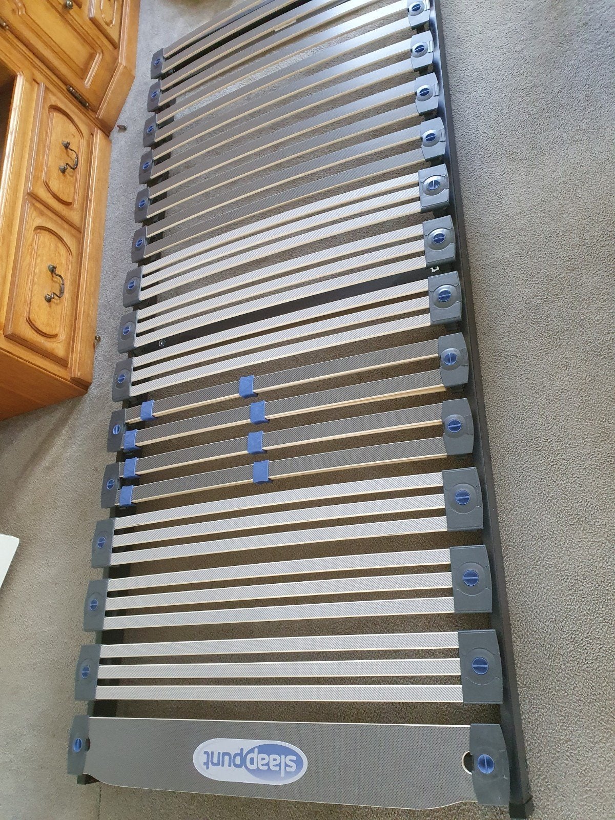 Slaappunt lattenbodem 90x210 cm - verstelbaar, Ophalen, Verstelbaar, 90 cm, Eenpersoons