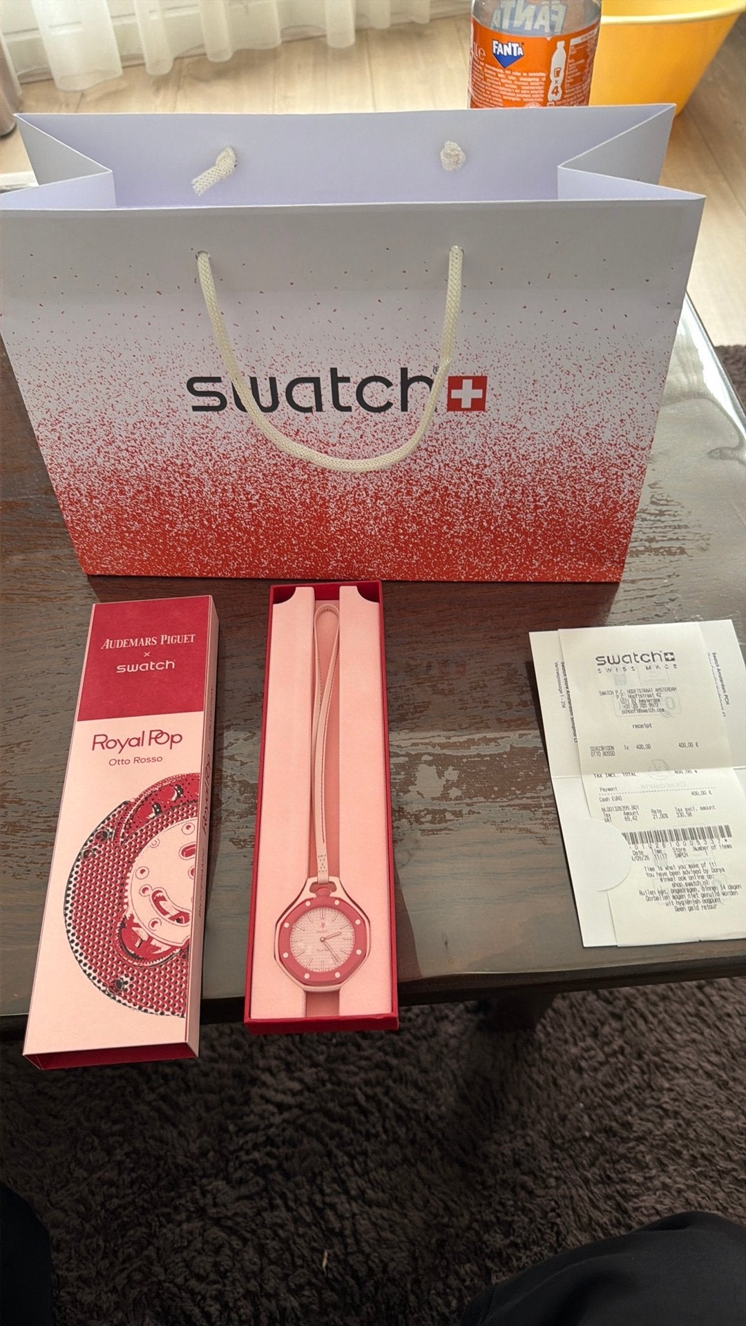 Audemars Piquet x Swatch Otto Rosso, Ophalen, Nieuw, Kunststof, Swatch