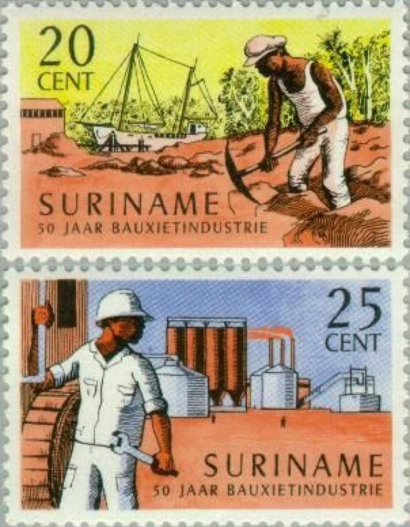 Suriname 1966 - nvph 468-469 - 50 jaar Bauxietindustrie, Postzegels en Munten, Postzegels | Suriname, Verzenden, Postfris