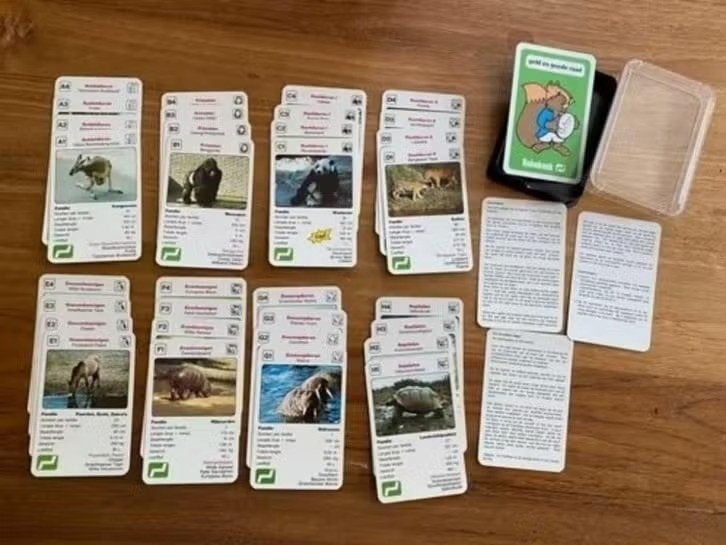 Rabobank - kwartet dieren - jaren ‘80, Verzamelen, Speelkaarten, Jokers en Kwartetten, Ophalen of Verzenden, Gebruikt, Kwartet(ten)