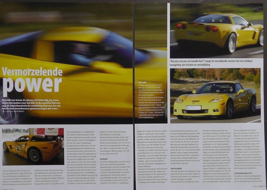 Chevrolet Corvette C6 Z06 ? Eerst 21x autotest lezen, Ophalen, Gelezen, Chevrolet