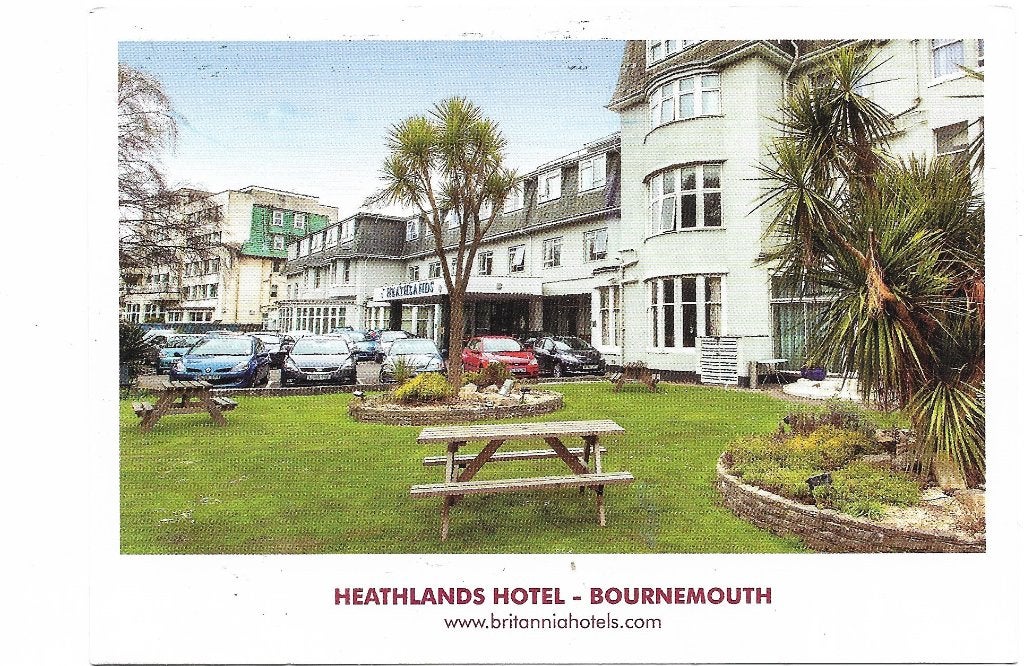 Ansichtkaart  	Bournemouth (Engeland)	Heathlands Hotel, Verzenden, 1980 tot heden, Gelopen, Engeland