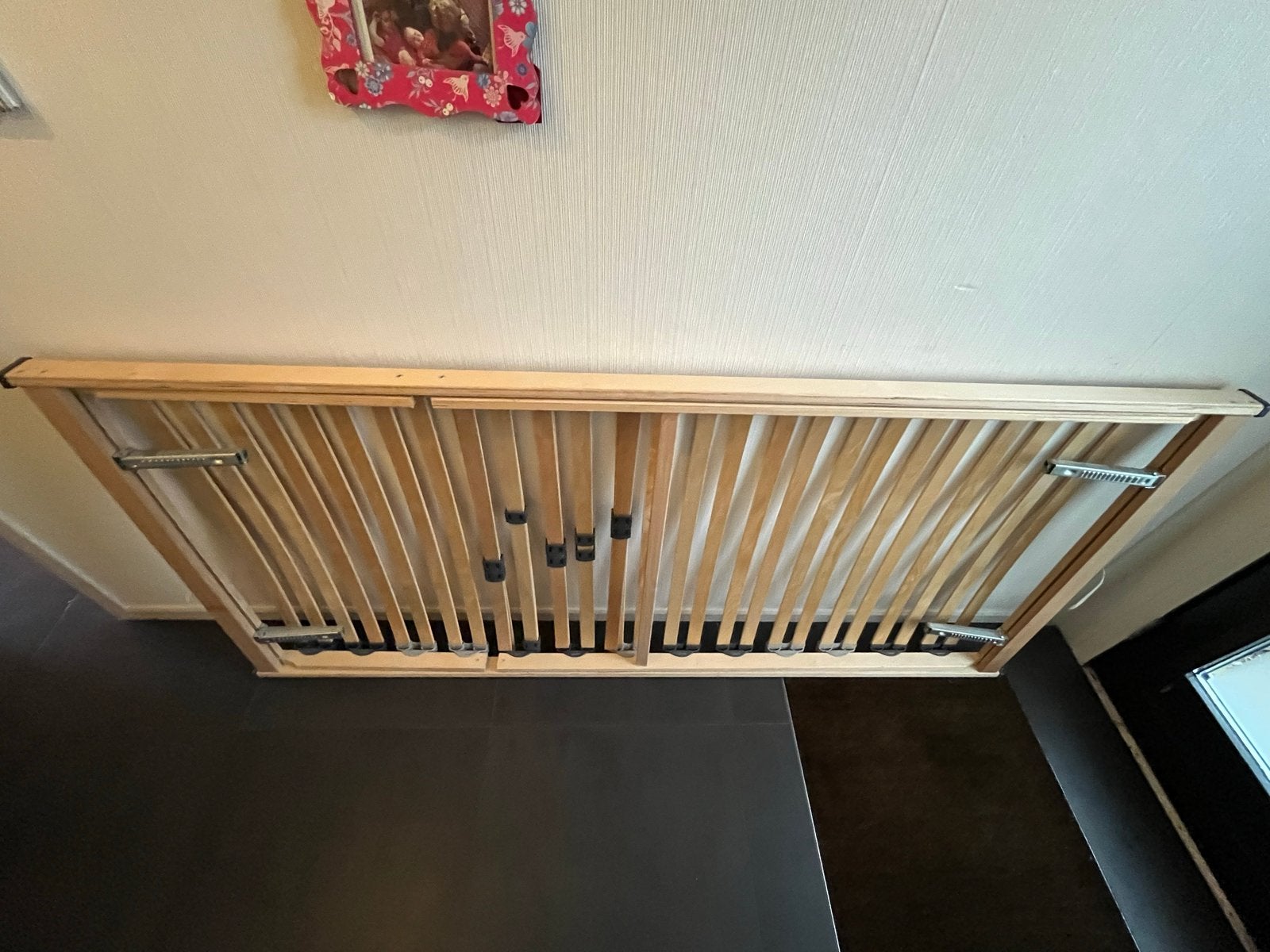 Verstelbare lattenbodem 90x200 Duoflex (Leen Bakker), Ophalen, 90 cm, Eenpersoons, 200 cm