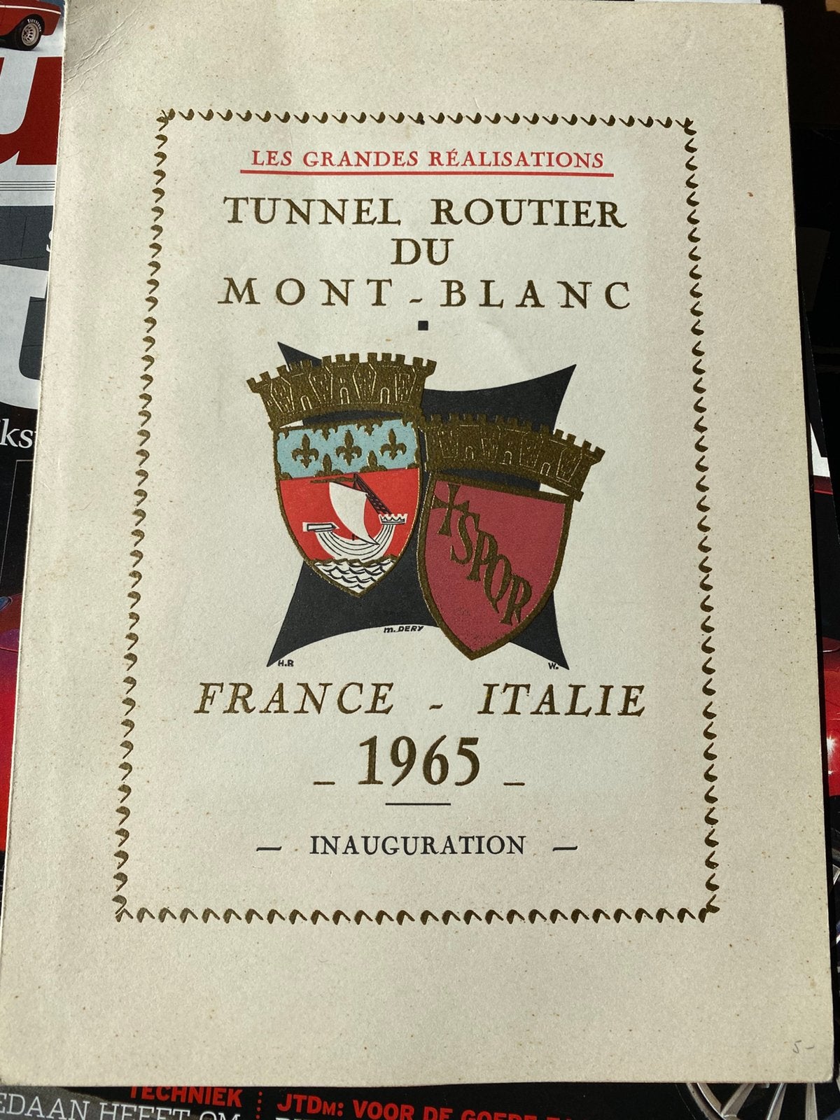 Opening Mont-Blanc tunnel 1965, Ophalen of Verzenden, Gestempeld, Overige thema's