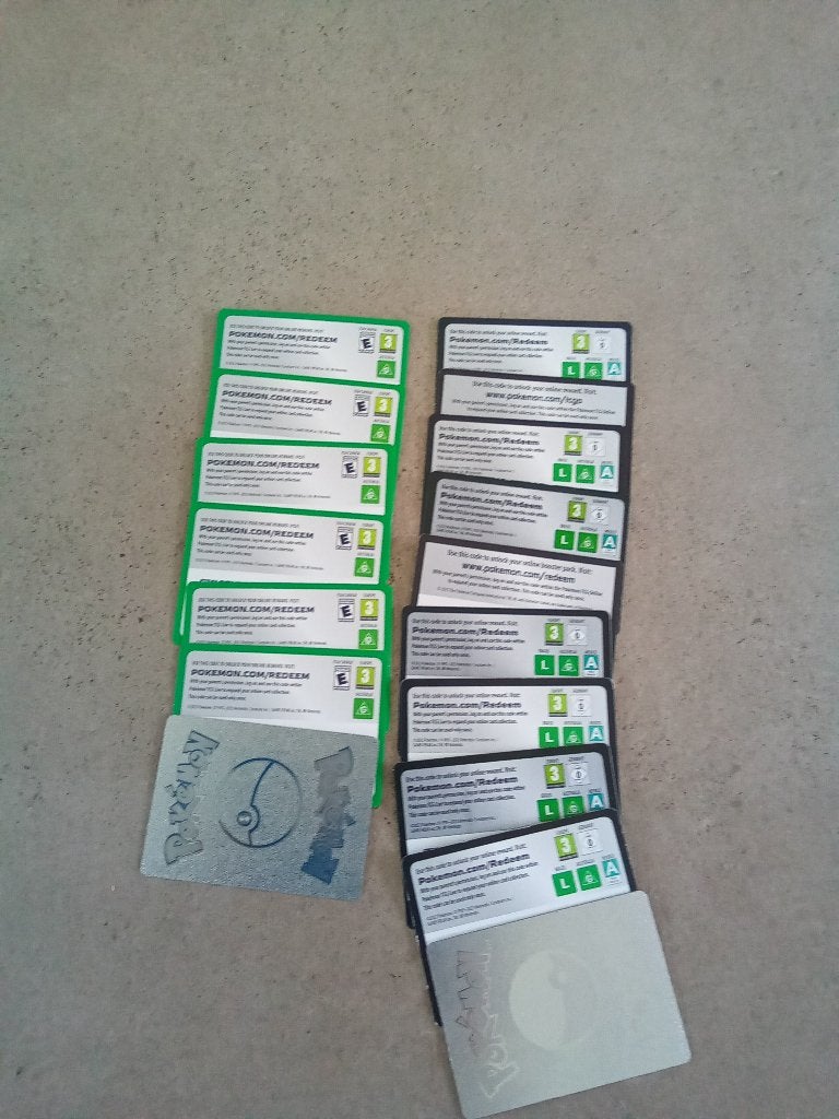 Pokémon redeem codes, Ophalen, Nieuw, Overige typen