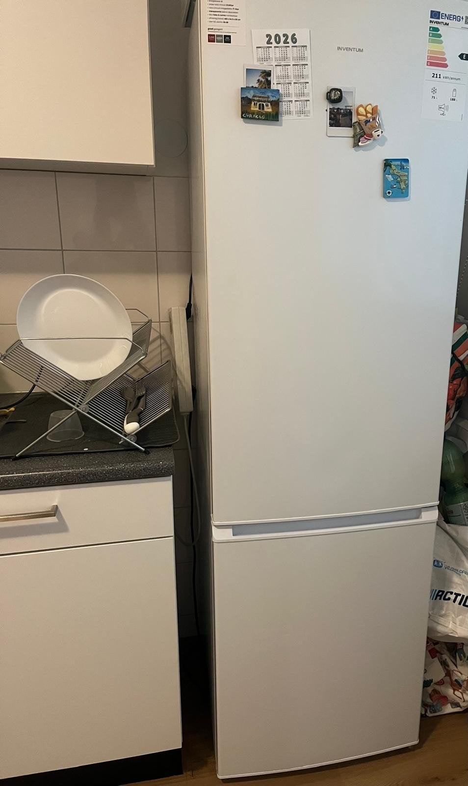 Inventum Koel-vriescombinatie - Zo goed als nieuw, Witgoed en Apparatuur, Koelkasten en IJskasten, Ophalen, 200 liter of meer