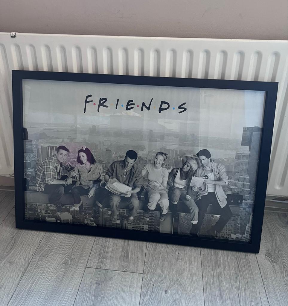 Mooie nette fotolijst met Friends poster, Ophalen, Zo goed als nieuw, Kunststof