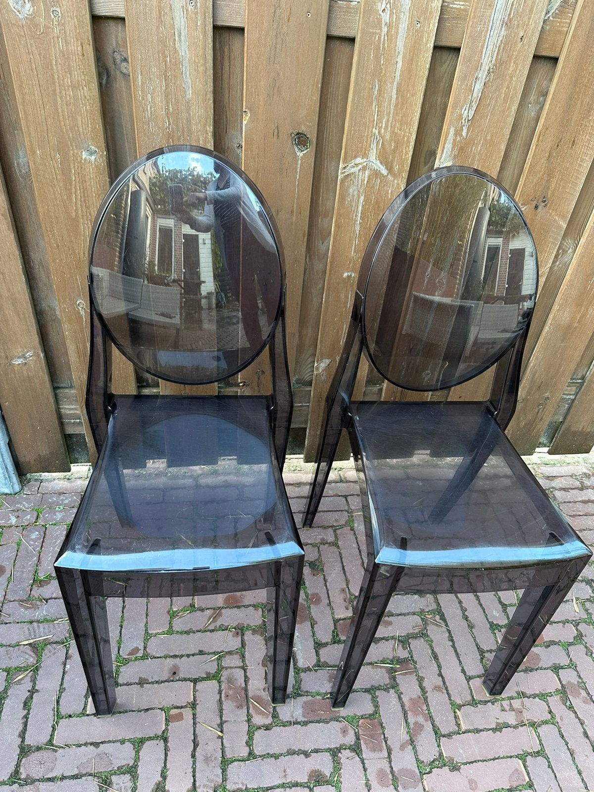 Philippe Starck design stoelen Victoria Ghost, Ophalen, Gebruikt, Overige kleuren, Twee