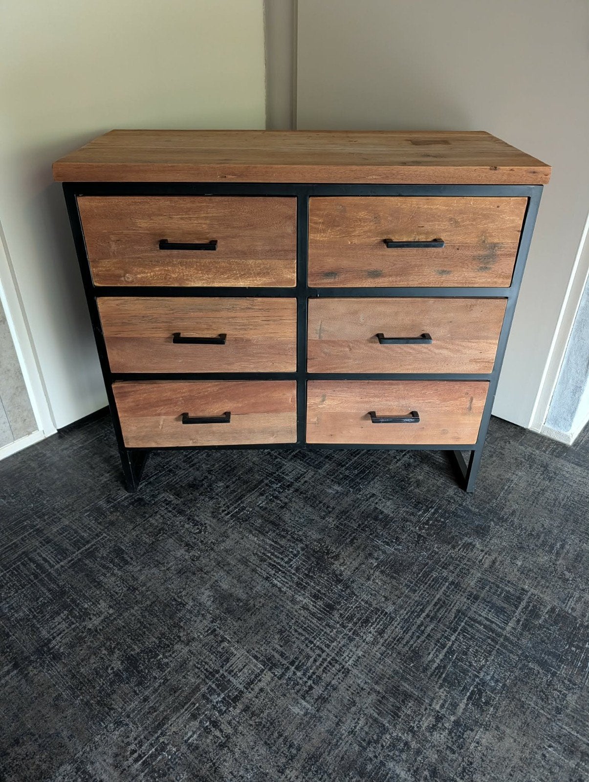 Ladenkast - kast - meubel - zwart - hout, Huis en Inrichting, Kasten | Ladekasten, Ophalen, Gebruikt, 50 tot 100 cm, 3 of 4 laden