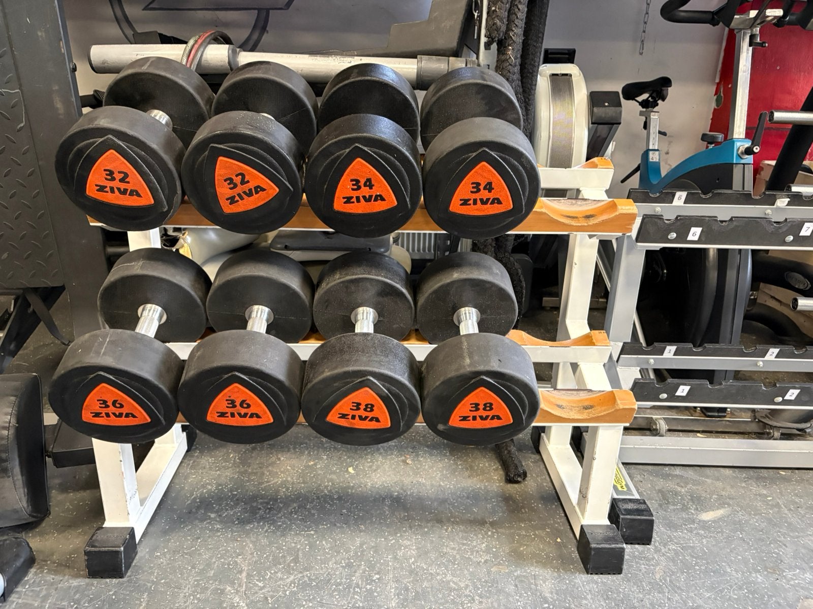 Ziva pu rubberen dumbbells 32-34-36 kg gewichten, Dumbbell, Ziva, Gewichten, Ophalen of Verzenden